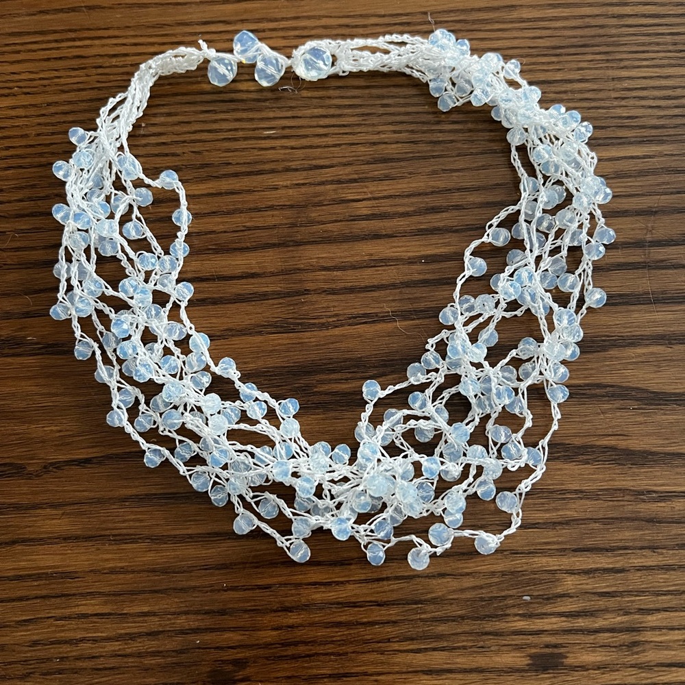 Clear beaded necklace